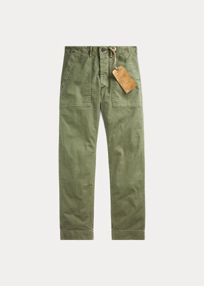 Pantalones Ralph Lauren Mujer Verde Oliva - Cotton Utility - KSRNP4893